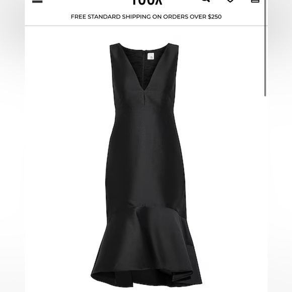 Black Asymmetrical Neckline Sheath Dress iris & ink - Picture 5 of 8